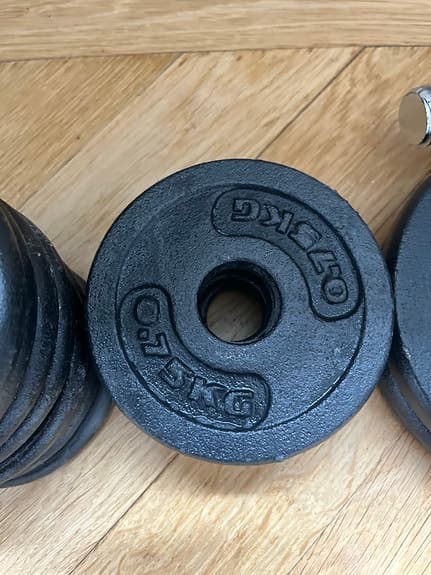 Energetics hantelset med viktskivor 0,5–2 kg