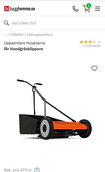 Uppsamlare till gräsklippare