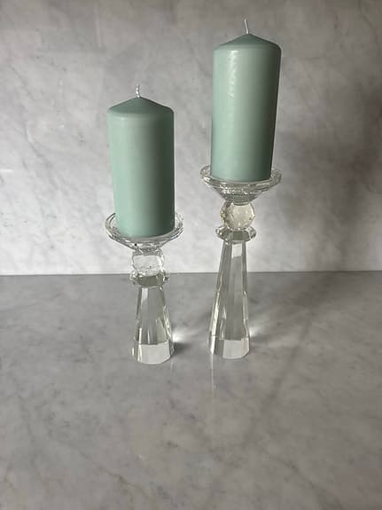 Ljusstakar kristall/glas