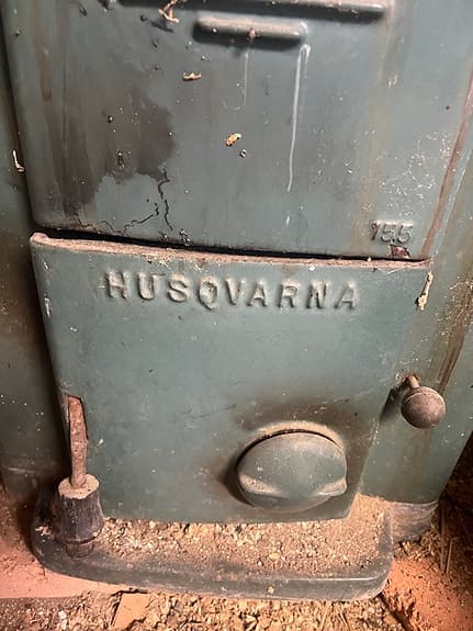 Husqvarna gjutjärnskamin grön