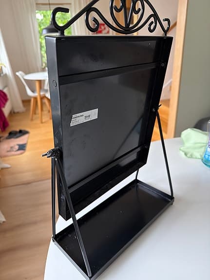 IKEA svart bordsspegel med metallram