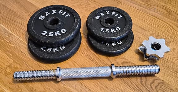 Hantlar med vikter för styrketräning