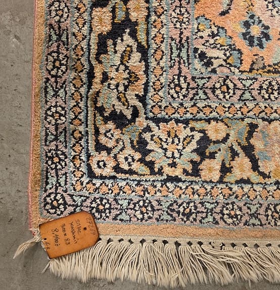 äkta handknut  silk i matta från Kashan