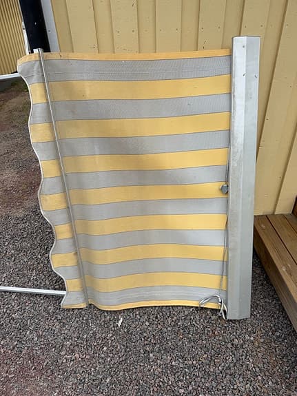 Randig fönstermarkis gul/grå