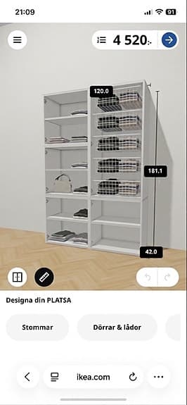 Fin och fräsch IKEA PLATSA garderob för barnrummet!