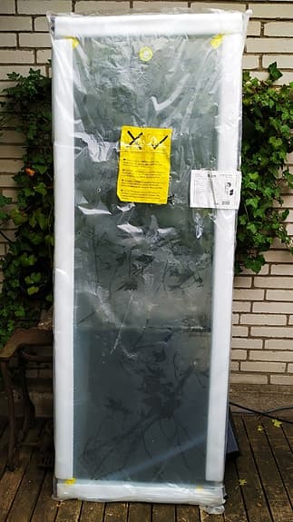 Camargue Skärgård rak med frostat mönstrat glas 80x198 cm
