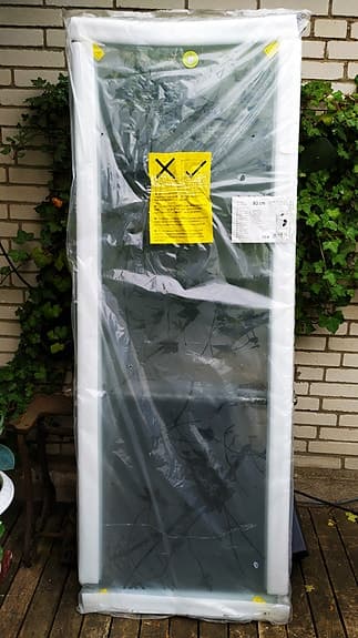 Camargue Skärgård rak duschdörr med frostat mönstrat glas 80x198 cm