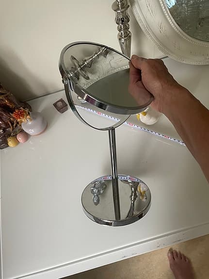 sminkspegel bordsspegel i krom