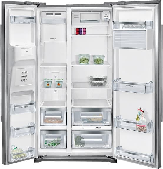 Siemens side-by-side kombinerad kyl/frys med kylt vatten och ismaskin