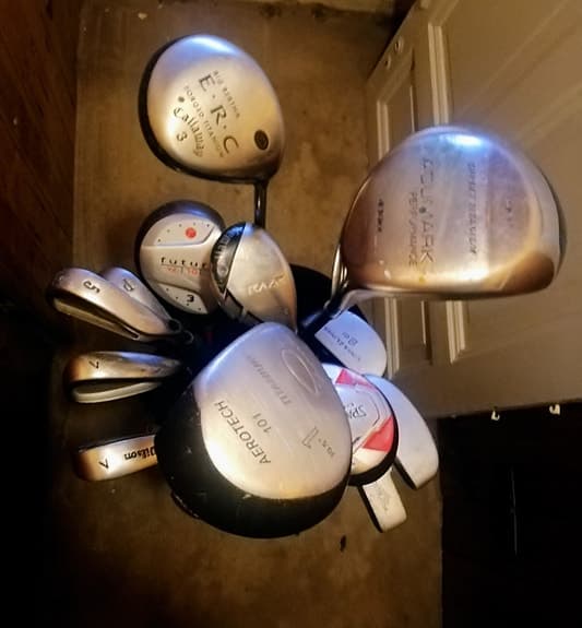 golfbag + klubbor