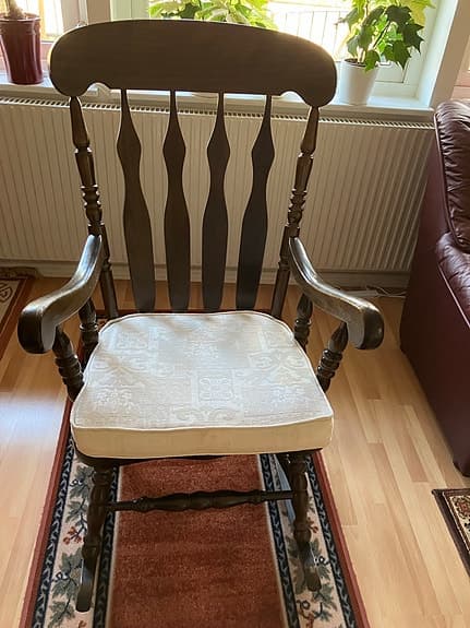 IKEA gungstol trä med sittdyna