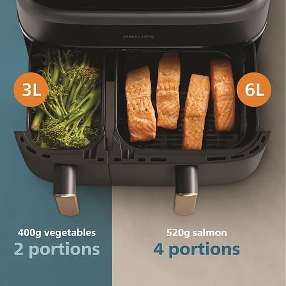 Philips Aifryer med dubbla korgar – NYSKICK