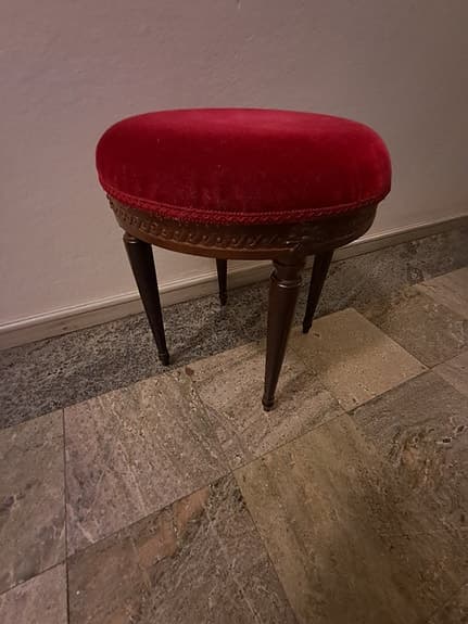 Antik, Vintage, Pall, Salongspall, Taburett, Gustaviansk stil 1900-tal