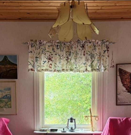 Blommiga gardiner, 5st.