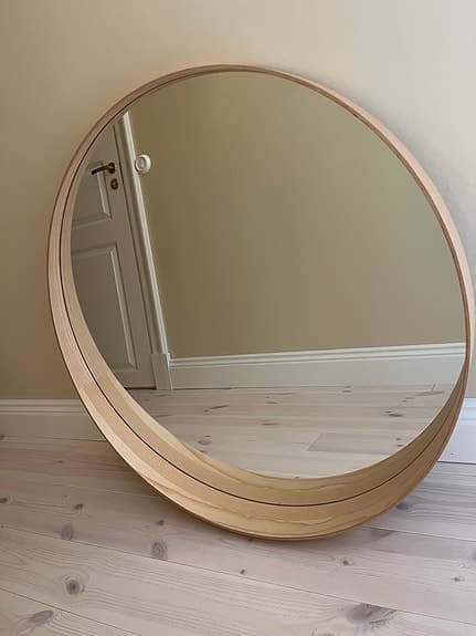 IKEA STOCKHOLM rund spegel med träram