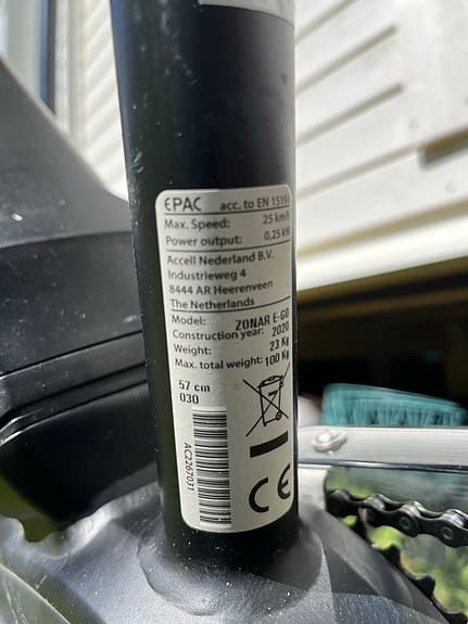 Elcykel Batavus Zonar E-go stl.57