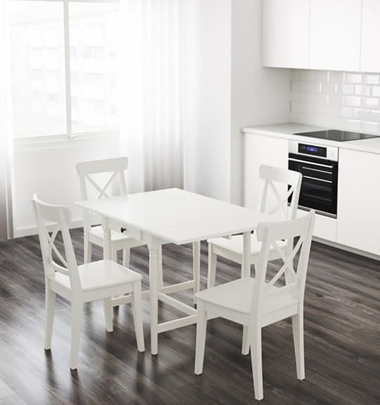 INGATORP drop-leaf table - White