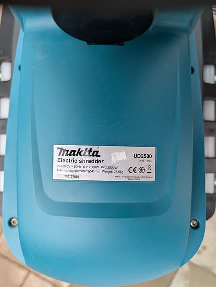 Makita UD2500 elektrisk kompostkvarn