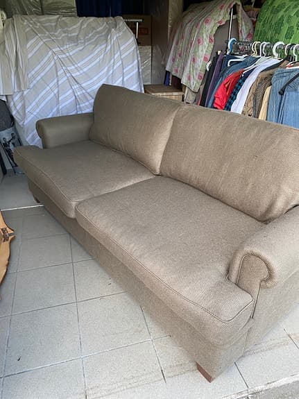 Fin soffa 4-sits brun