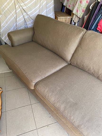 Fin soffa 4-sits brun