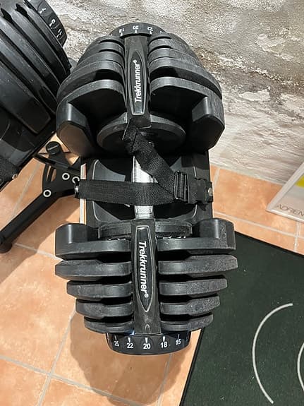 Justerbara hantlar 2x40kg med ställ