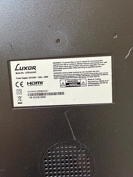 Luxor LED32HDTV TV svart