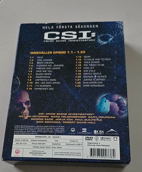DVD-boxar,  CSI ,Glamour. Styckpris