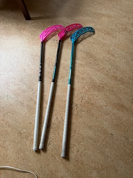 Innebandyklubbor vuxenstorlek rosa/turkos