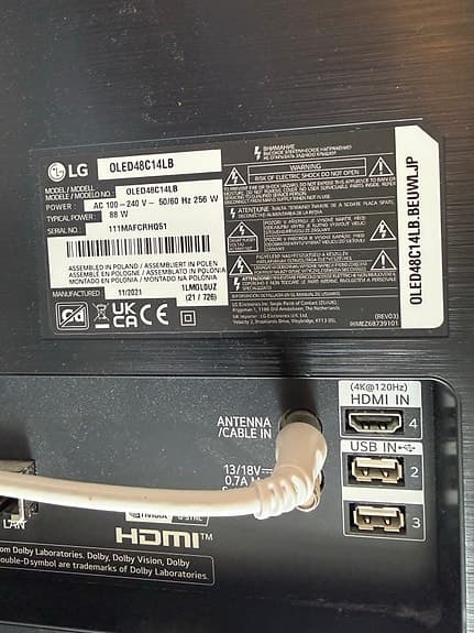 LG OLED48C14LB 48” OLED-TV – C1-serien, toppbild, perfekt skick!