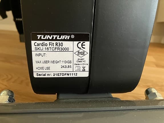 Tunturi Cardio Fit R30 hopfällbar roddmaskin