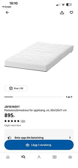IKEA Godnatt spjälsäng