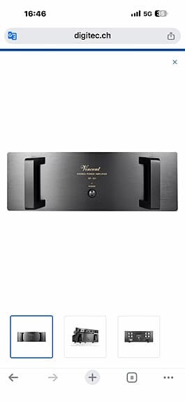 Vincent sp 331 stereoslutsteg svart