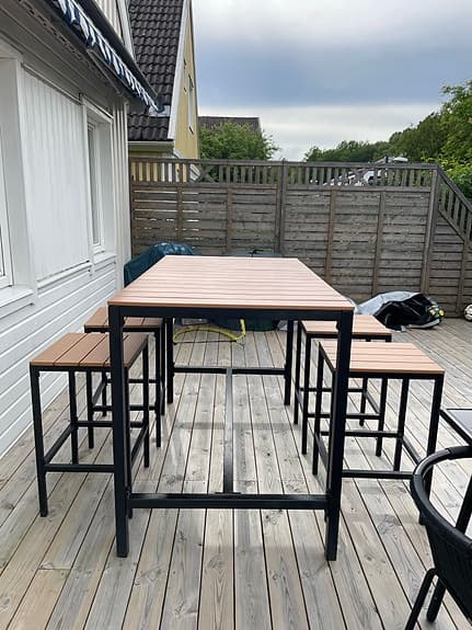 Barset 5 delar för 4 personer.