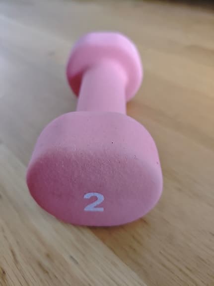 Two Kgs pink dumbbell