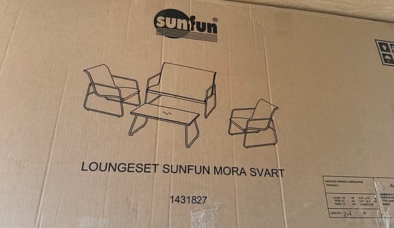 Sunfun Mora loungeset svart