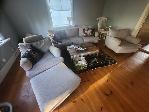 3-sits och 2st fåtöljer
