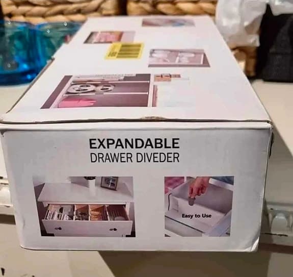 Organisera låd/ hyllavdelare 4 stycken , reglerbara nya I förpackning.