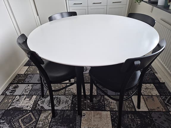 matgrupp ( bord med 4 stolar)