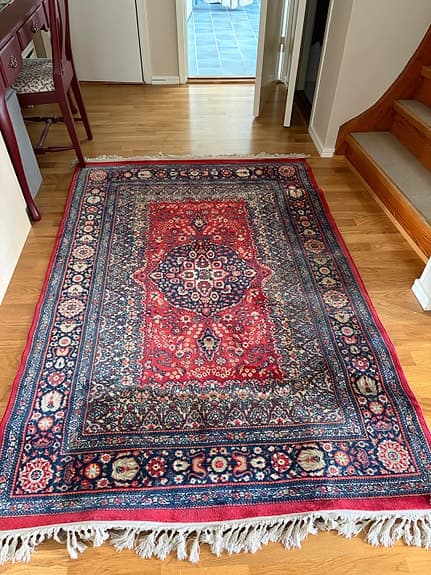 matta orientalisk mönstrad röd/blå