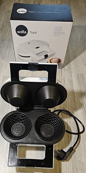 Wilfa Topit våffelskålsjärn för glass, dessert, mellis och helgmys - Nyskick