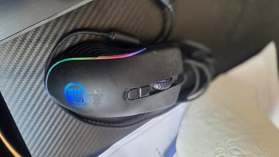 Mission SG GGB 2-i-1 gamingmus svart med RGB-belysning