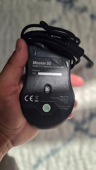 Mission SG GGB 2-i-1 gamingmus svart med RGB-belysning