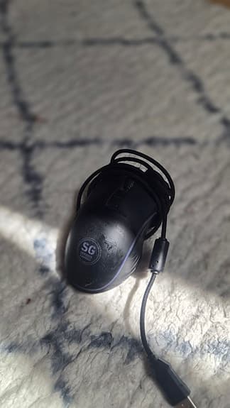 Mission SG GGB 2-i-1 gamingmus svart med RGB-belysning