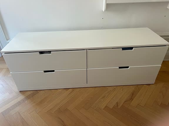 IKEA NORDLI byrå med 4 lådor vit