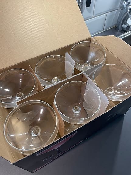 6 st champagne & cocktail glas