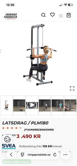 Body-Solid Powerline träningsmaskin för rygg och armar