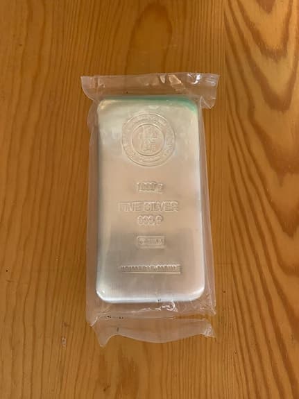 Silvertacka 1kg Heimerle + Meule Fint silver 999.9