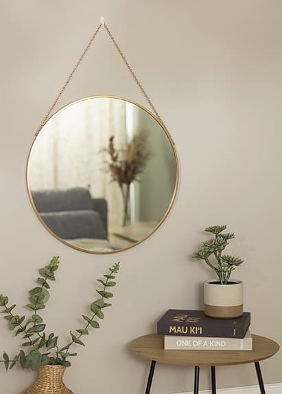 RUND SPEGEL GULD 60 CM