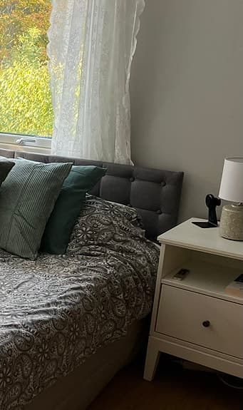 Sänggavel 180 eller 90 cm grå