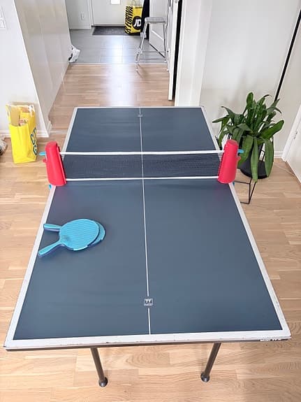 Mini TT pingisbord med nät och racketar